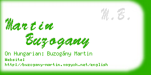 martin buzogany business card